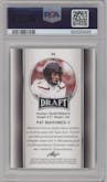 Pat Mahomes II from the 2017 Leaf Draft set graded by PSA and given an overall grade of 10.