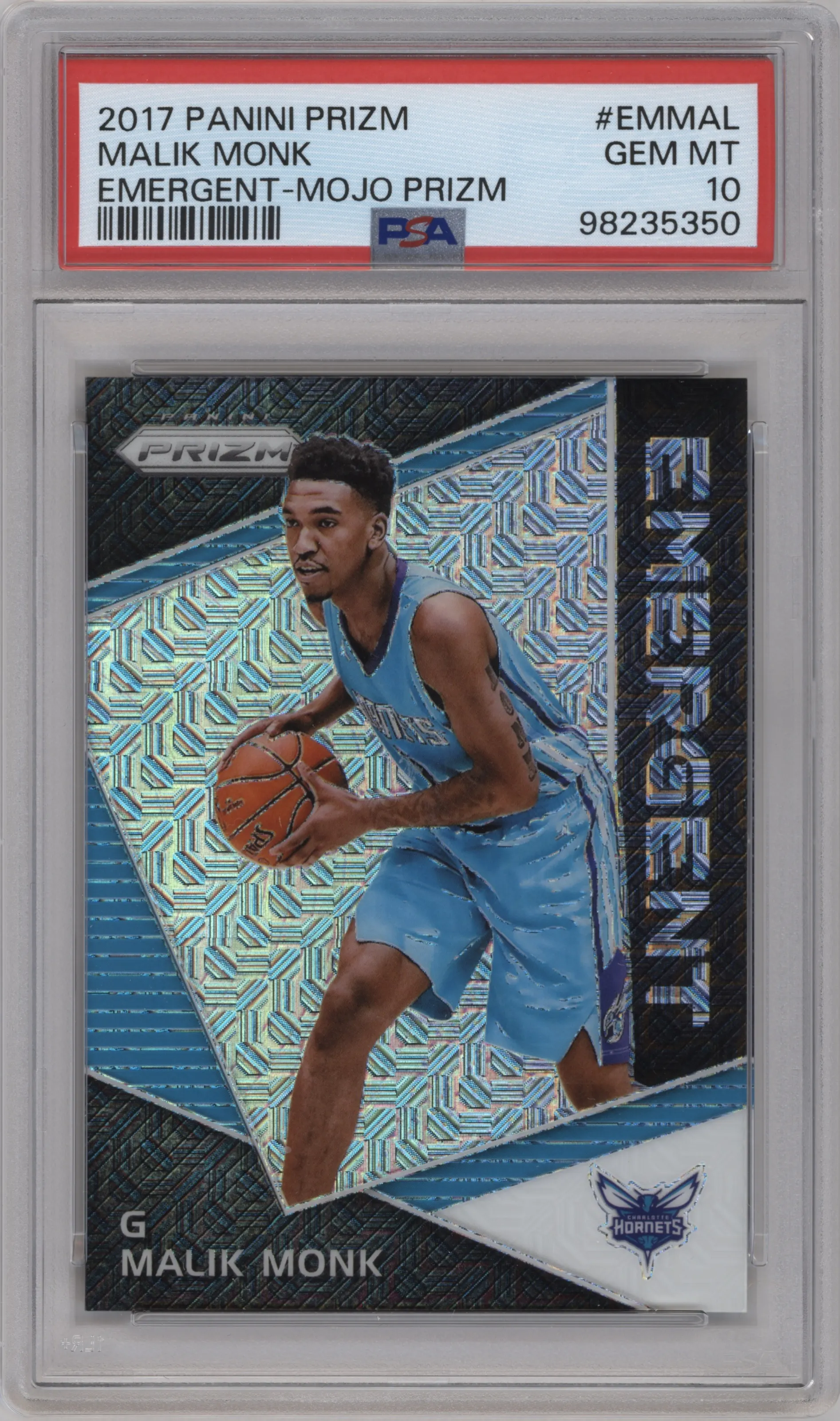 2017 Panini Prizm Emergent Malik Monk Mojo PSA 10