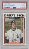 Justin Verlander  from the 2005 Topps set graded by PSA and given an overall grade of 9.