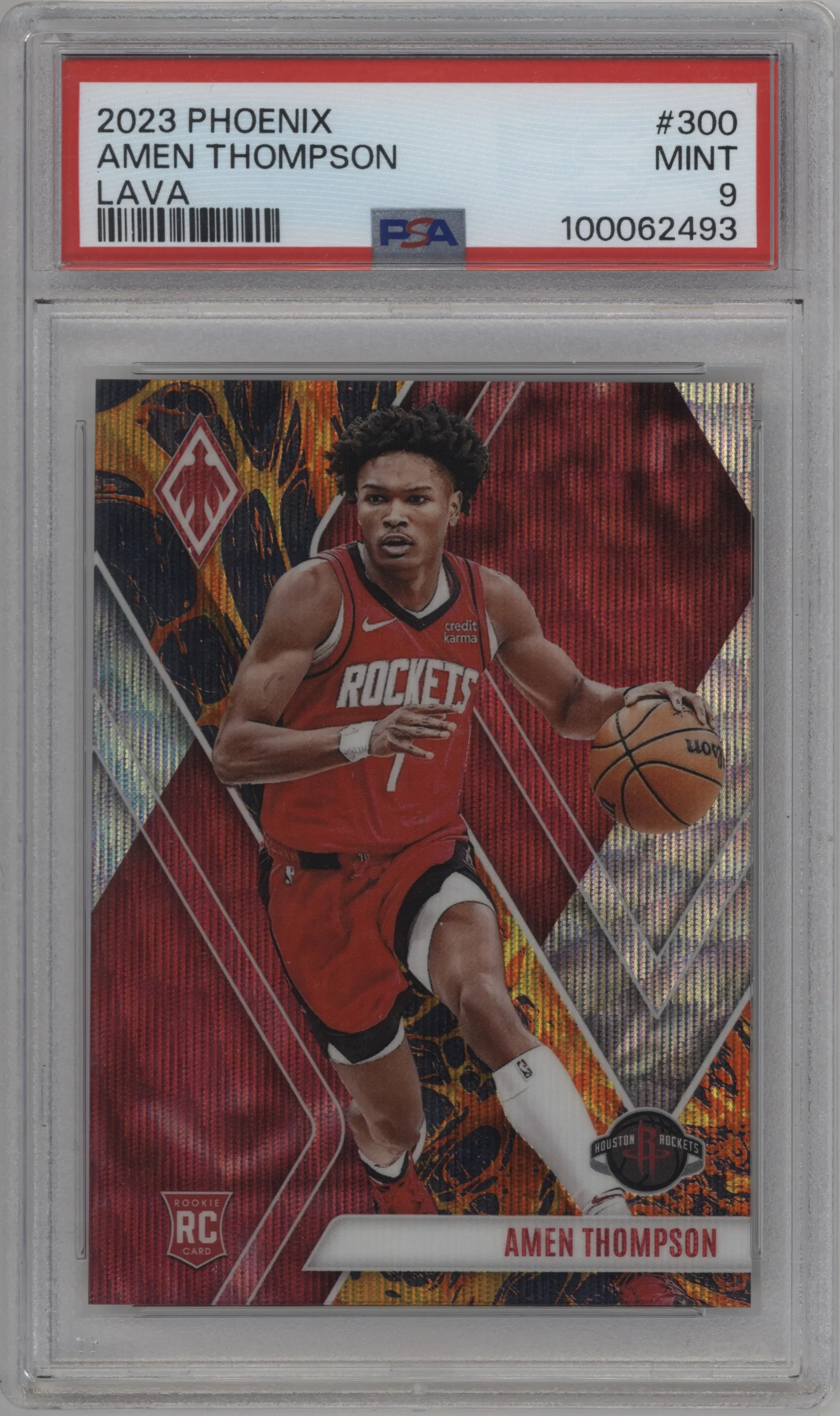 2023 Panini Phoenix Amen Thompson Lava PSA 9