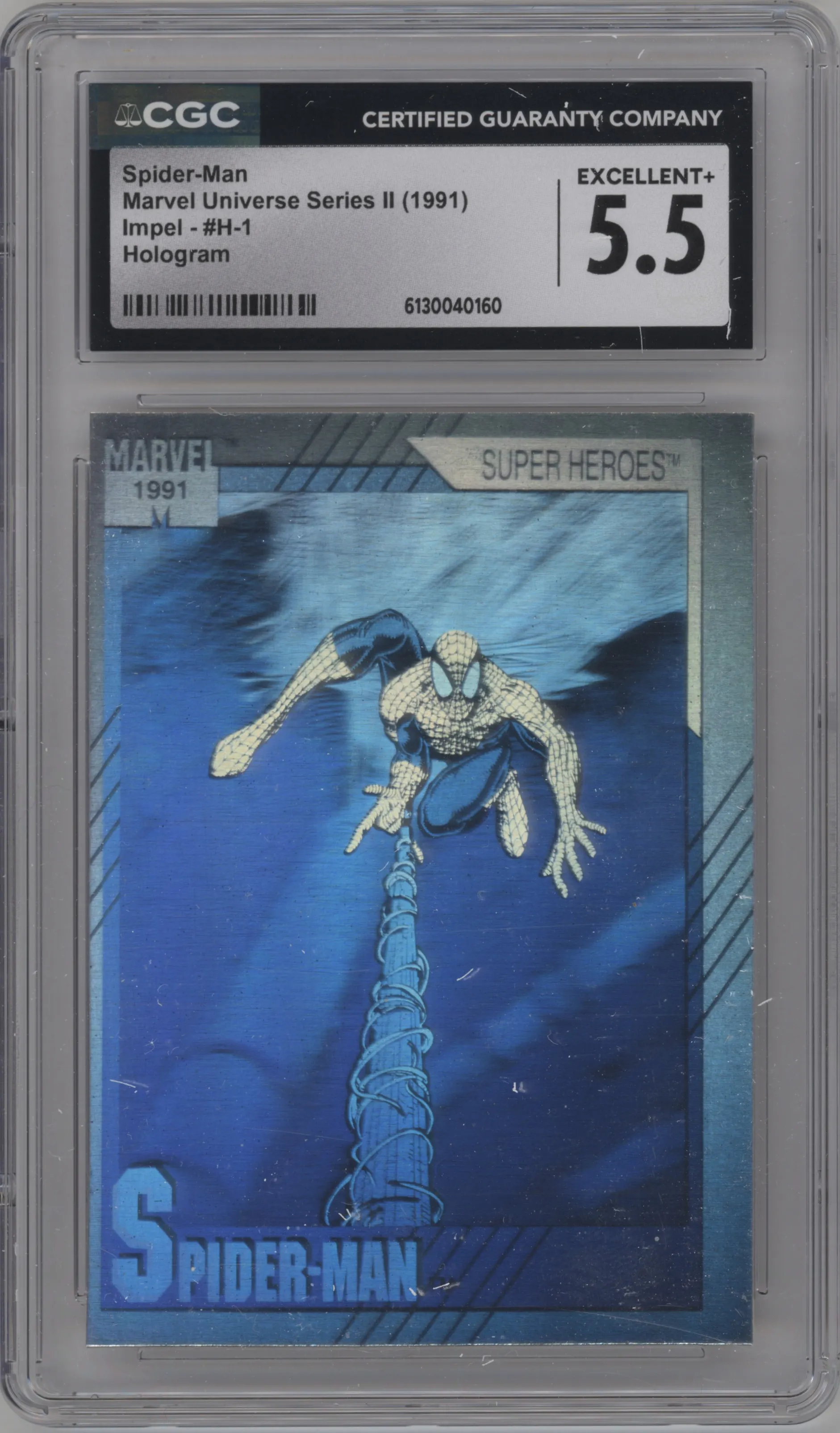 1991 Impel Marvel Universe Hologram Spider-Man #H-1 CGC 5.5