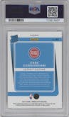 Cade Cunningham from the 2021-22 Panini Donruss Optic set featuring a Blue Velocity parallel graded by PSA and given an overall grade of 9.