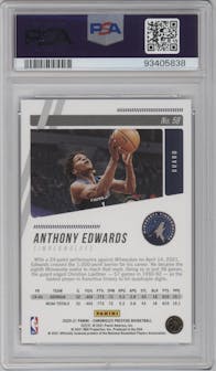 Anthony Edwards from the 2020-21 Panini Chronicles set featuring a Bronze parallel graded by PSA and given an overall grade of 9.