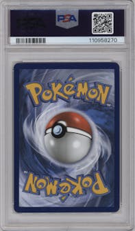 Umbreon Gold Star from the 2021 Pokemon SWSH set featuring a Pop Series 5 parallel graded by PSA and given an overall grade of 10.