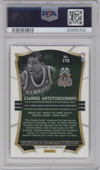 Giannis Antetokounmpo from the 2013-14 Panini Select set graded by PSA and given an overall grade of 9.