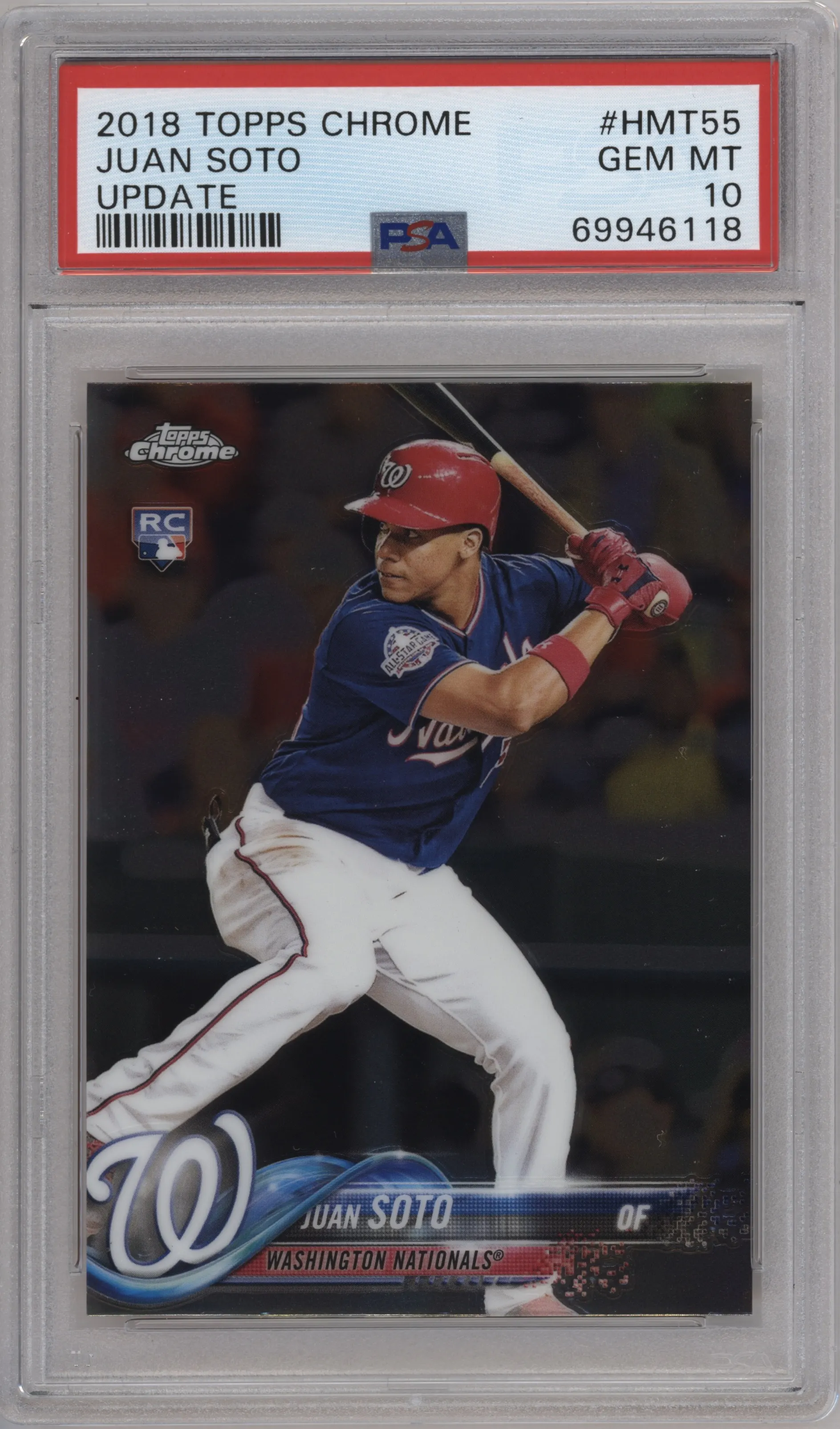 2018 Topps Chrome Update Juan Soto PSA 10