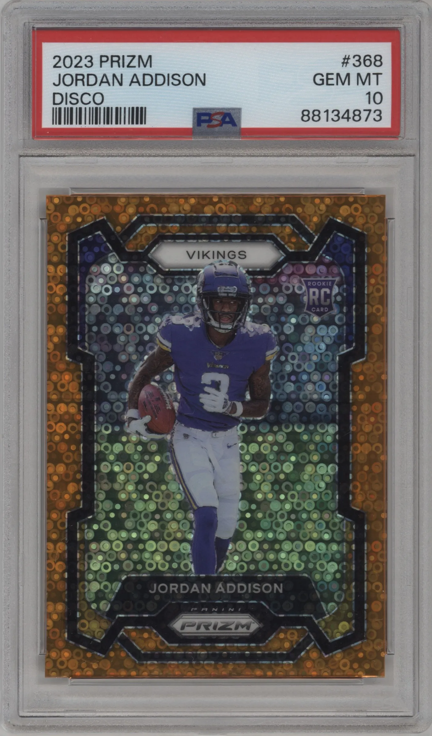 2023 Panini Prizm Jordan Addison Disco #368 PSA 10