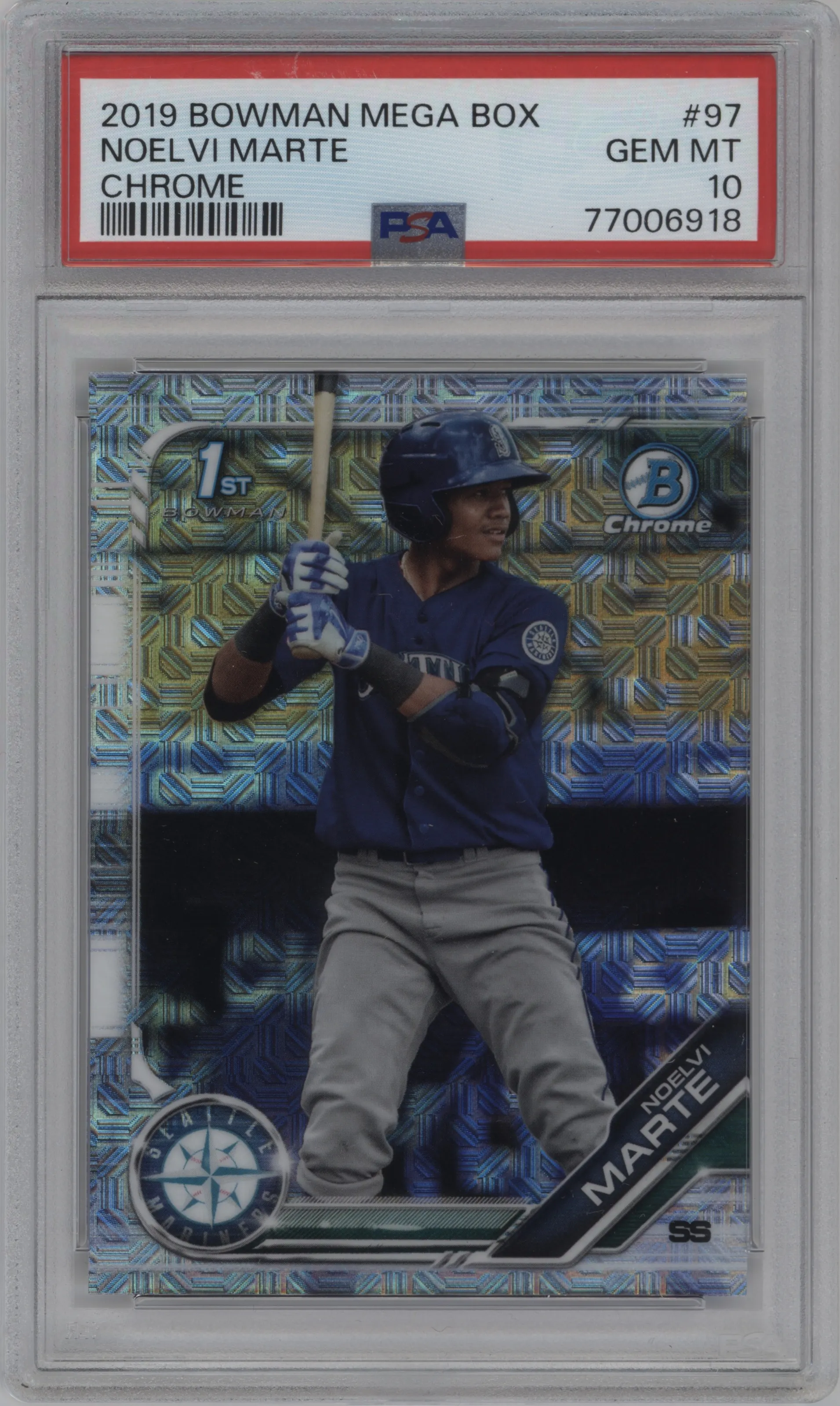 2019 Bowman Mega Box Chrome Noelvi Marte PSA 10