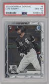 Luis Robert from the 2020 Bowman Chrome set graded by PSA and given an overall grade of 10.