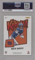 Malik Nabers from the 2024 Panini Absolute set graded by PSA and given an overall grade of 9.