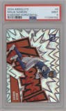 Malik Nabers from the 2024 Panini Absolute set graded by PSA and given an overall grade of 9.