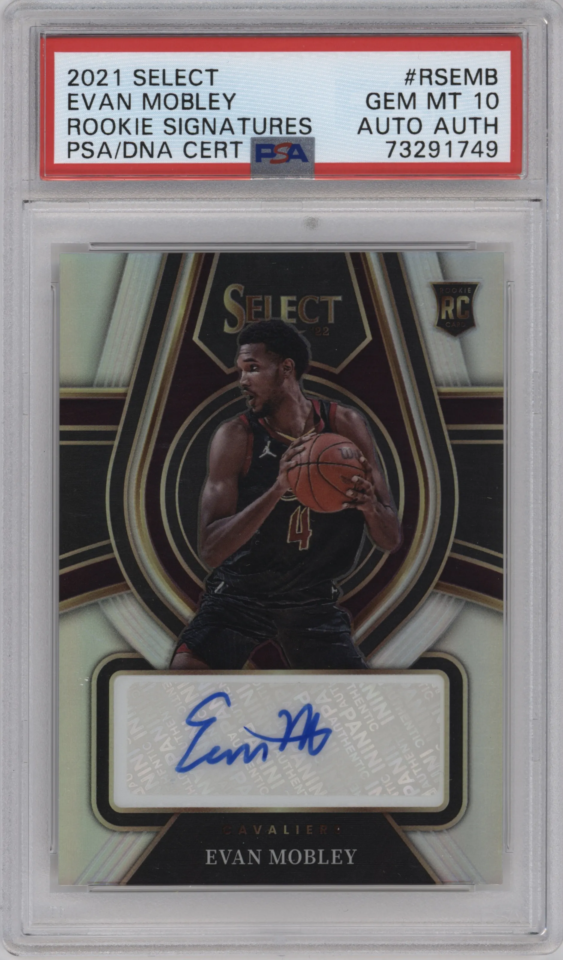 2021 Panini Select Rke.Sig. Evan Mobley PSA 10