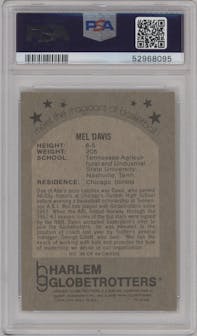 Mel Davis from the 1971 Fleer Harlem Globetrotters set graded by PSA and given an overall grade of 8.