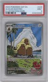 Alolan Dugtrio from the 2024 Pokemon SV set graded by PSA and given an overall grade of 9.