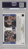 Kyrie Irving/Luka Doncic from the 2023-24 Donruss Optic set featuring a Holo parallel graded by PSA and given an overall grade of 10.