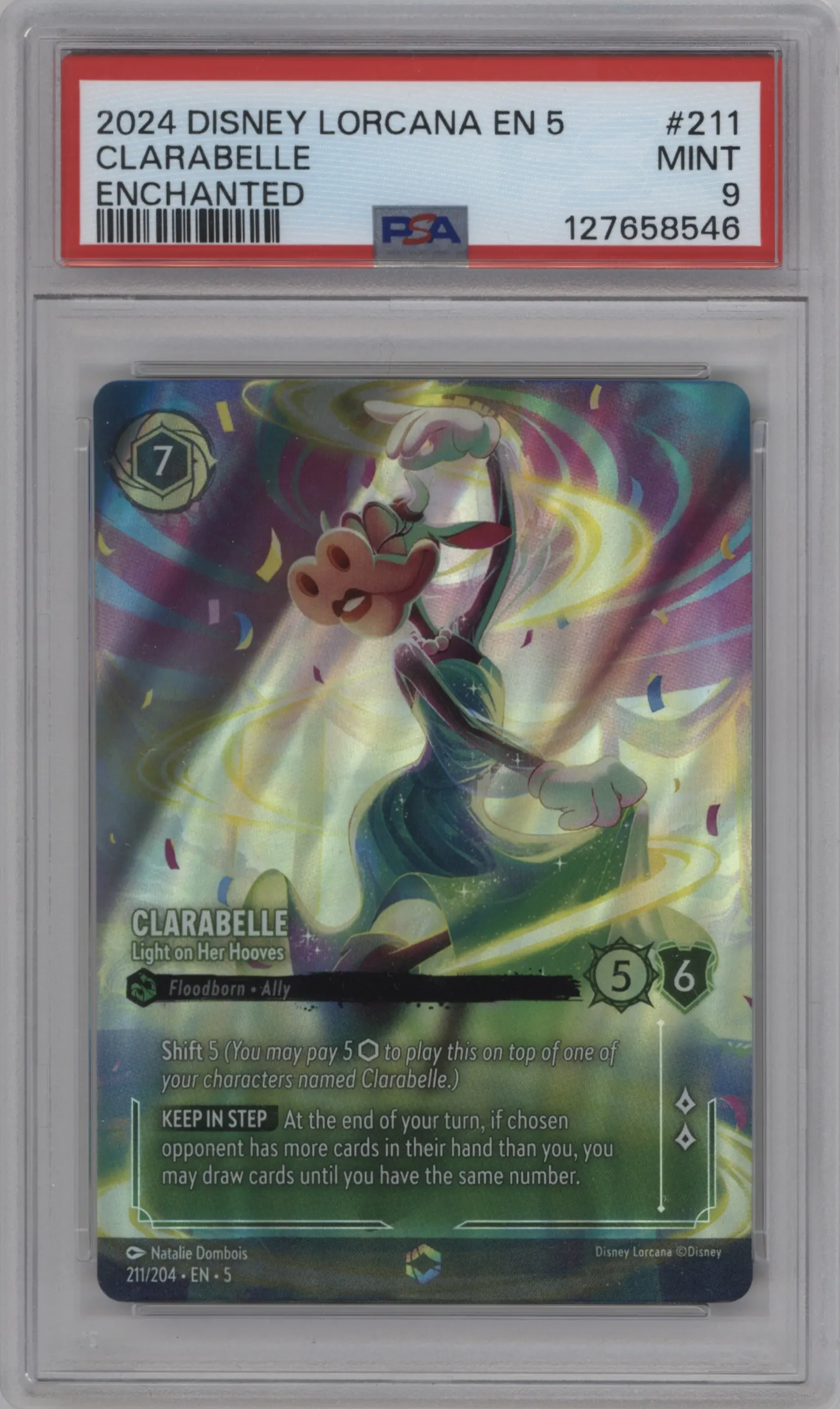 2024 Disney Lorcana Shimmering Skies Clarabelle Enchanted PSA 9