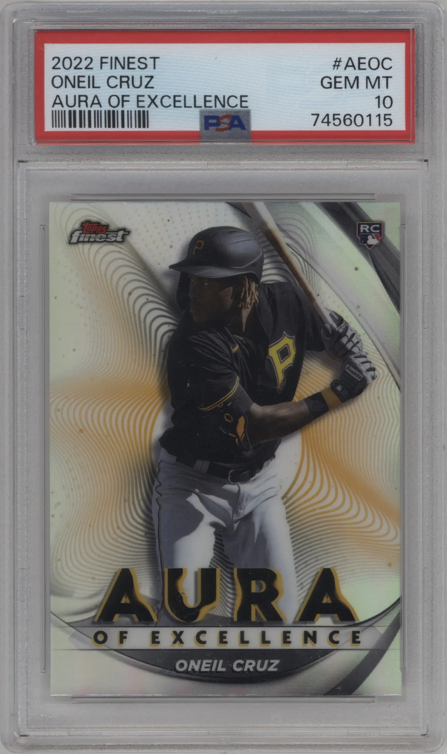 2022 Topps Finest AOE Oneil Cruz #AE-OC PSA 10