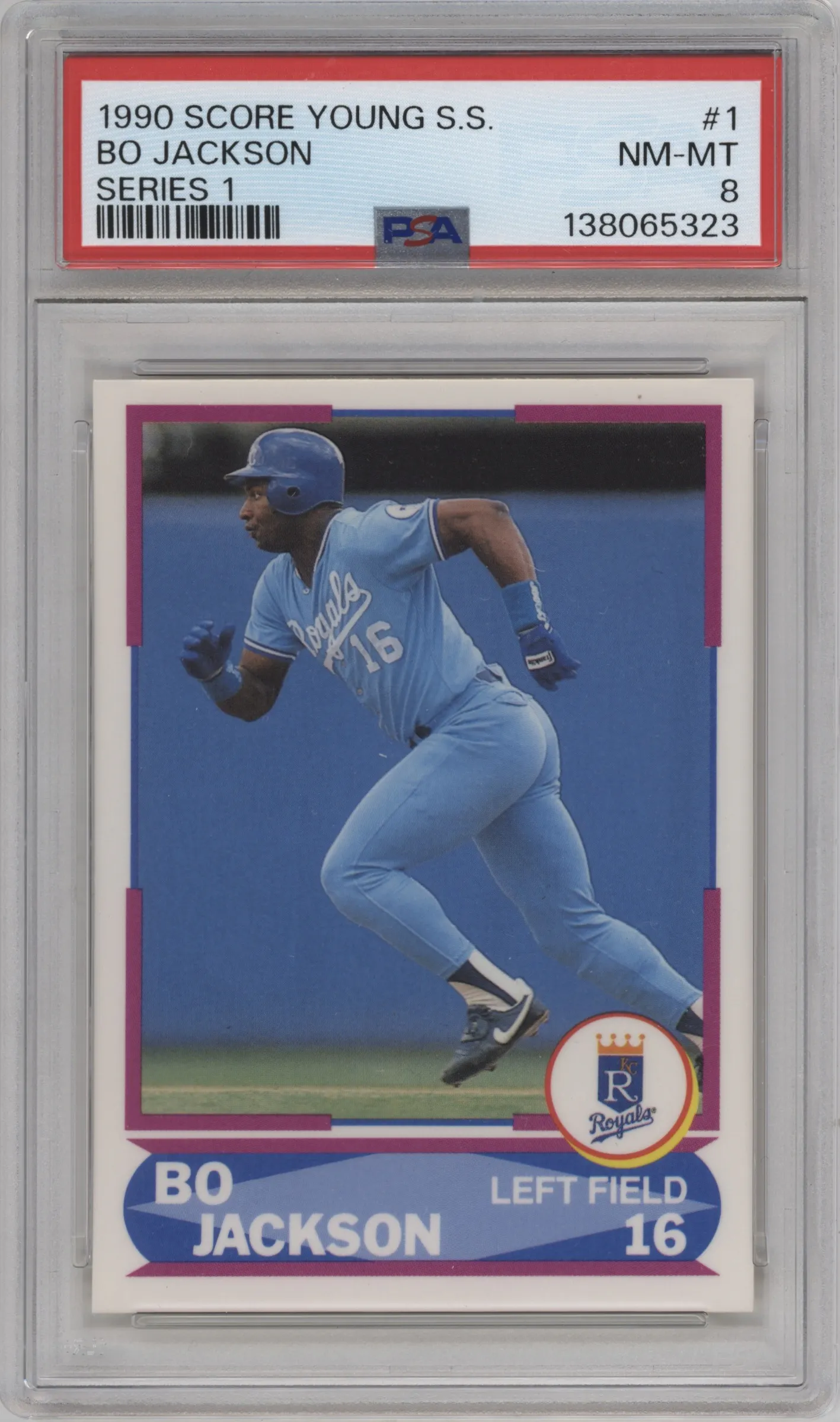 1990 Score Young Superstars (Set 1) Bo Jackson #1 PSA 8