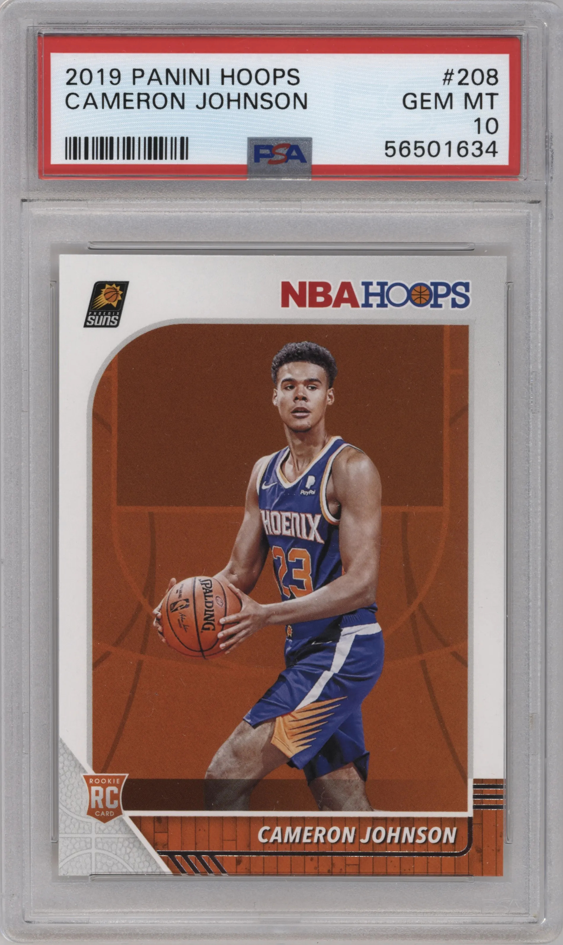 2019 Panini NBA Hoops Cameron Johnson PSA 10