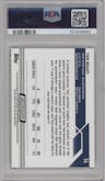 Tom Brady from the 2023 Topps Composite set featuring a Green Geometric parallel graded by PSA and given an overall grade of 10.
