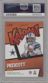 Dak Prescott from the 2020 Panini Absolute set graded by PSA and given an overall grade of 9.