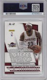 LeBron James from the 2014-15 Panini Prizm set graded by PSA and given an overall grade of 10.