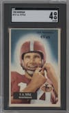 Y.A. Tittle from the 1955 Bowman set graded by SGC and given an overall grade of 4.