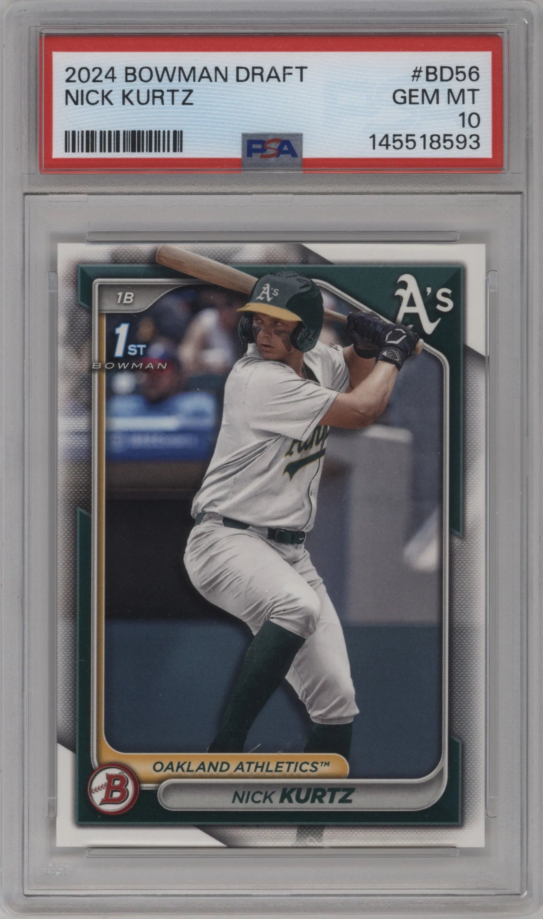 2024 Bowman Draft Nick Kurtz PSA 10