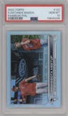 Ohtani/Maeda from the 2022 Topps  Series 1 set featuring a Rainbow Foil parallel graded by PSA and given an overall grade of 10.