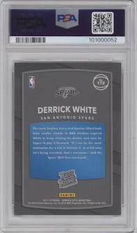 Derrick White from the 2017-18 Panini Donruss Optic set graded by PSA and given an overall grade of 9.