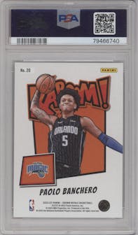 Paolo Banchero from the 2022-23 Panini Crown Royale set graded by PSA and given an overall grade of 10.