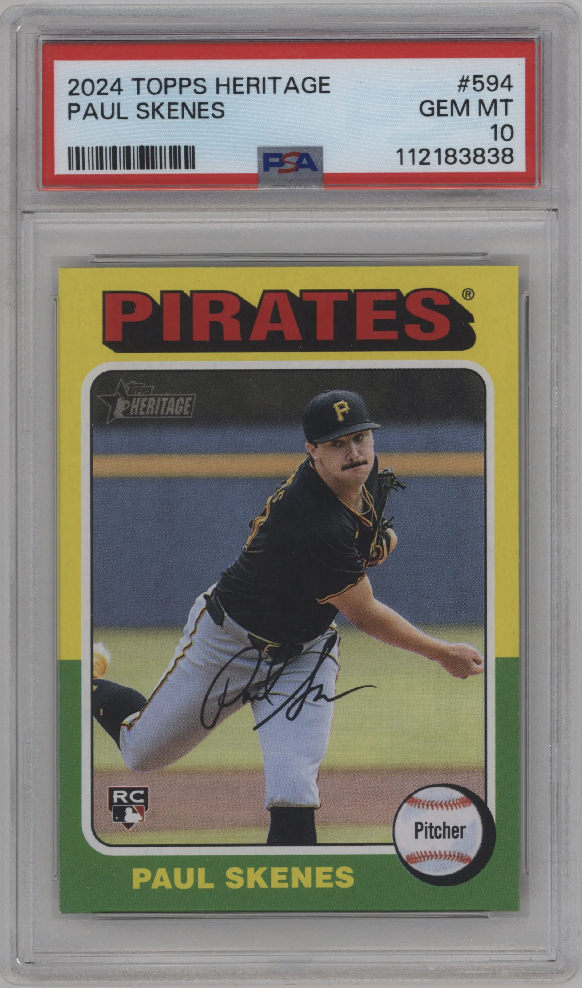 2024 Topps Heritage High Number Paul Skenes PSA 10