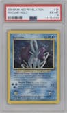 Suicune from the 2001 Pokemon Neo Genesis set graded by PSA and given an overall grade of 6.