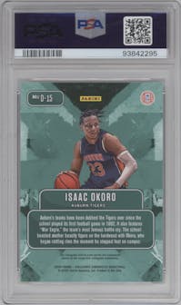 Isaac Okoro from the 2020-21 Panini Prizm Draft Picks set graded by PSA and given an overall grade of 10.