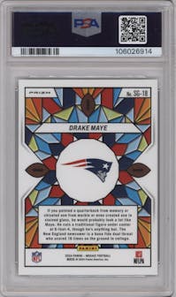 Drake Maye from the 2024 Panini Mosaic set graded by PSA and given an overall grade of 9.