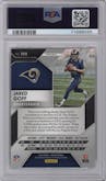Jared Goff from the 2016 Panini Prizm set featuring a Red/White/Blue Disco Prizm parallel graded by PSA and given an overall grade of 10.