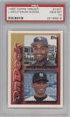 Lyle Mouton/Mariano Rivera from the 1995 Topps Traded & Rookies set graded by PSA and given an overall grade of 10.