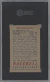 Ted Kluszewski from the 1951 Bowman set graded by SGC and given an overall grade of 3.5.