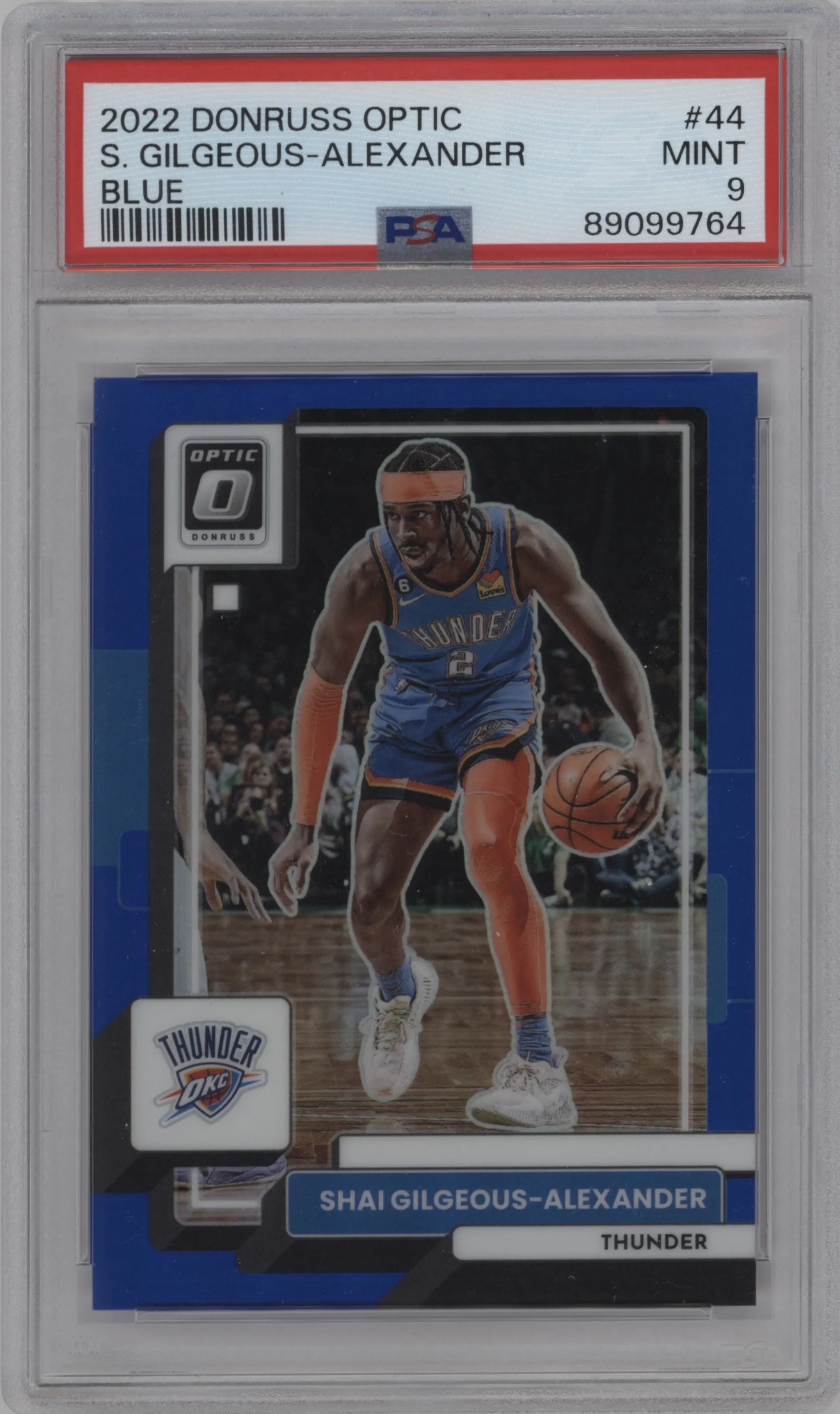 2022 Panini Donruss Optic Shai Gilgeous-Alexander Blue PSA 9