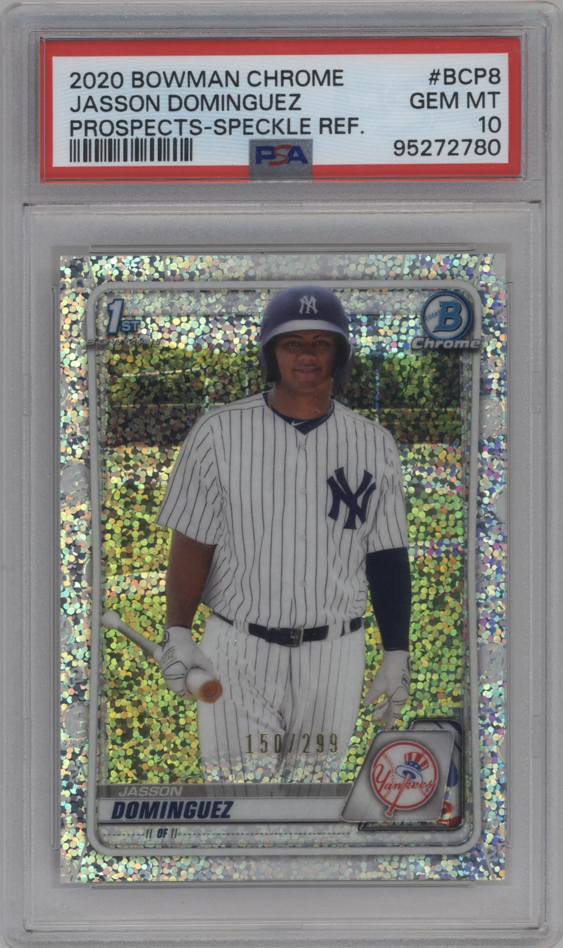 2020 Bowman Chr.Pros. Jasson Dominguez Speckle Refractor PSA 10