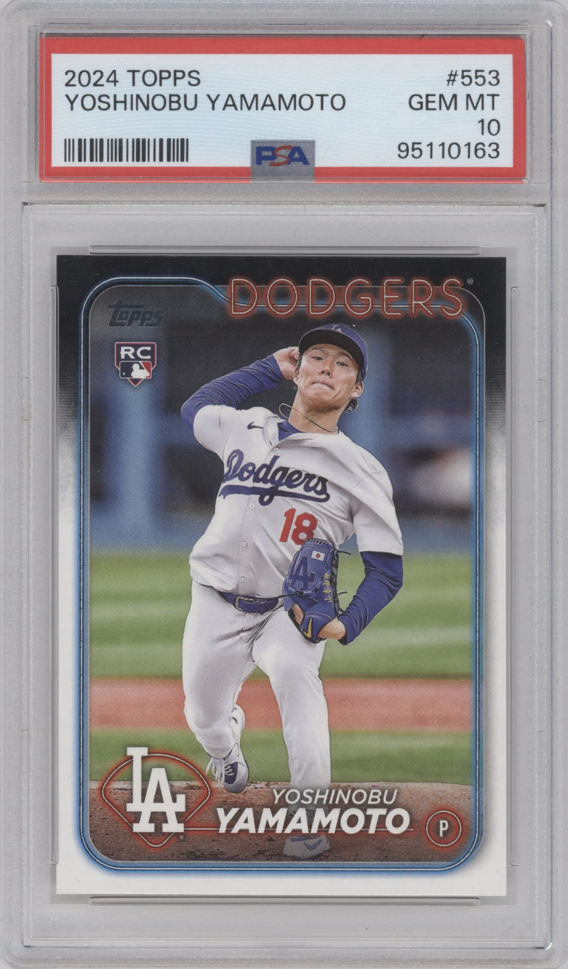 2024 Topps Yoshinobu Yamamoto #553 PSA 10