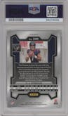 C.J. Stroud from the 2023 Panini Prizm set featuring a Green Prizm parallel graded by PSA and given an overall grade of 10.