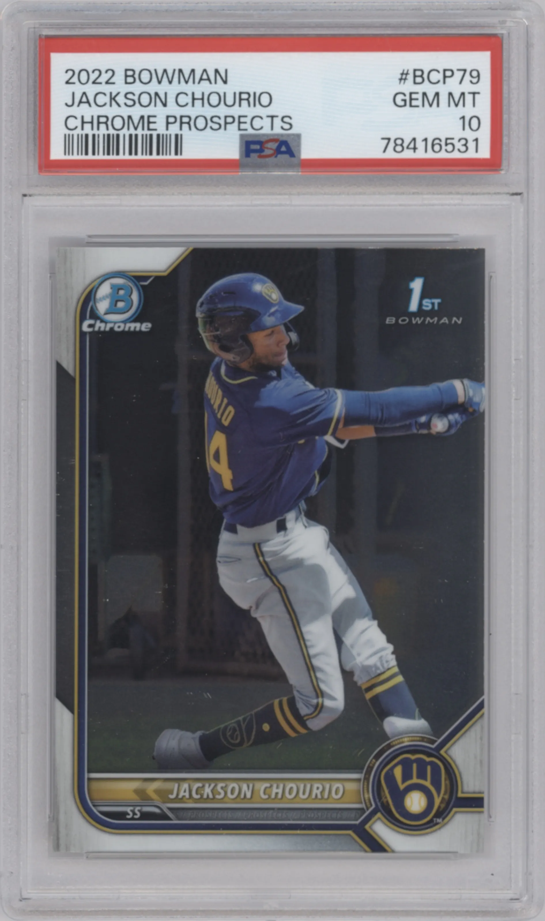 2022 Bowman Chr.Pros. Jackson Chourio PSA 10