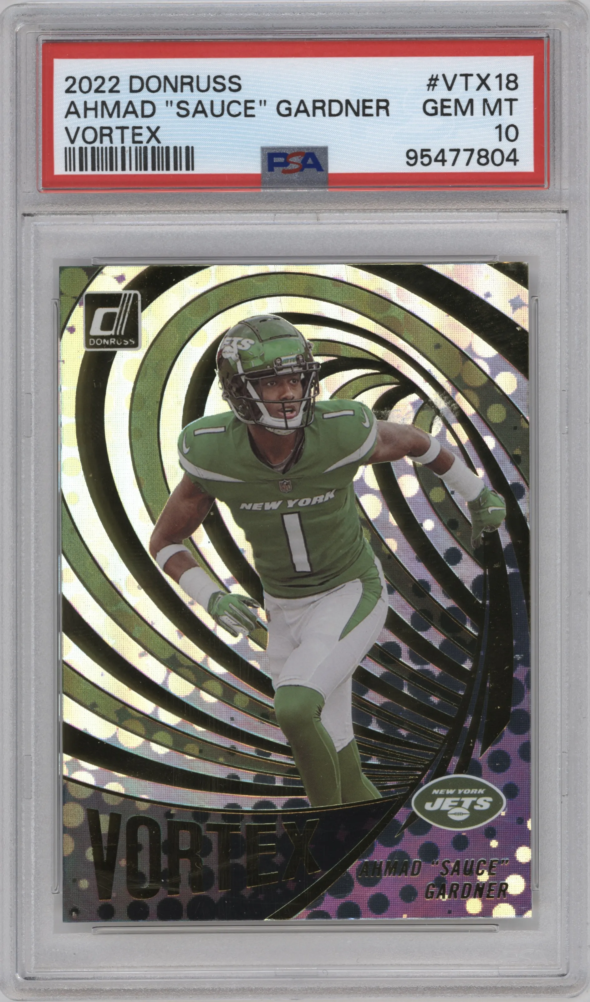 2022 Panini Donruss Vortex Ahmad "Sauce" Gardner PSA 10