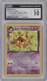 Dark Kadabra from the 2000 Pokemon set graded by CSG and given an overall grade of 10.