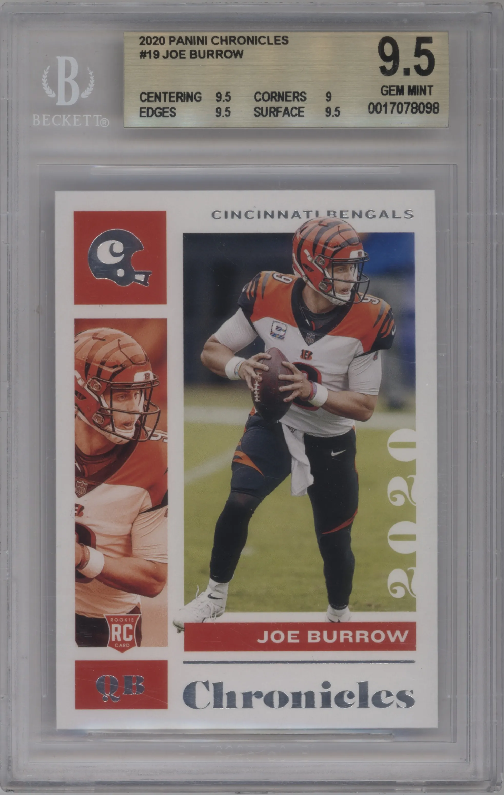 2020 Panini Chronicles Joe Burrow #19 BGS 9.5