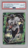Walter Payton from the 2023 Panini The National VIP set featuring a Green Sparkle parallel graded by PSA and given an overall grade of 10.