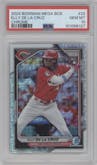 Elly De La Cruz from the 2024 Bowman Mega Box set graded by PSA and given an overall grade of 10.
