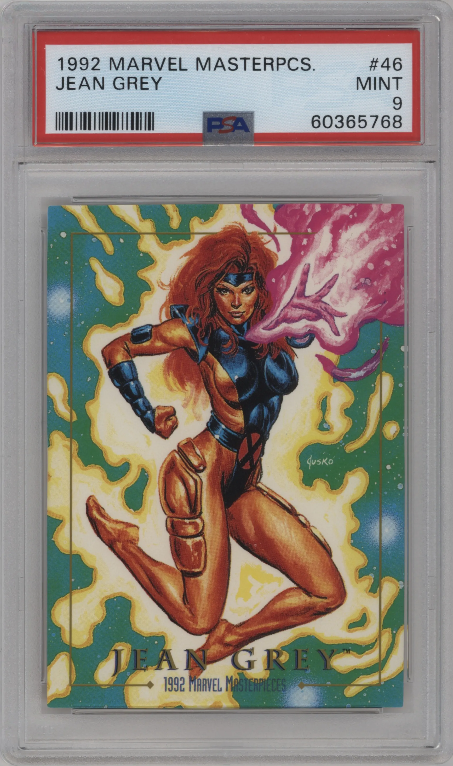 1992 SkyBox Marvel Masterpieces Jean Grey #46 PSA 9
