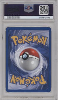 Erika's Vileplume from the 2000 Pokemon GH set graded by PSA and given an overall grade of 8.